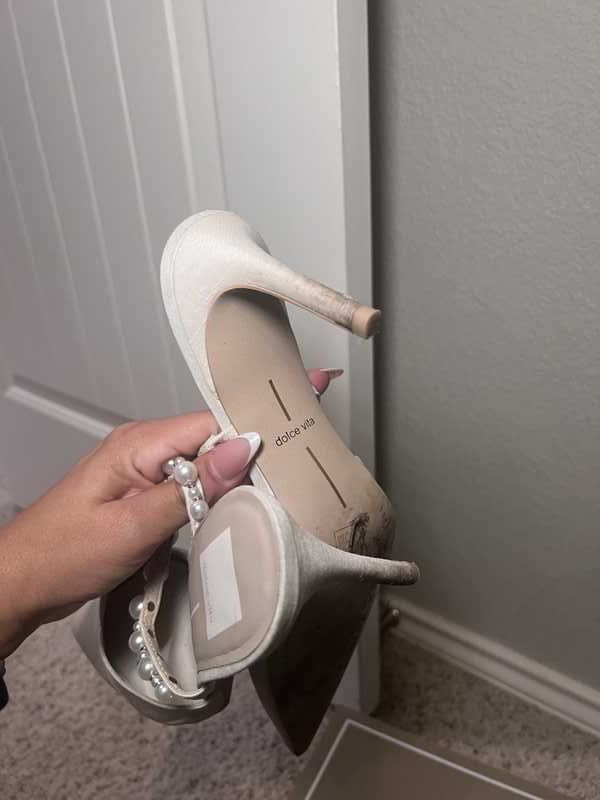 KANIKA Pearl Heels - Vanilla Silk Women's High Heels for Weddings, Parties & Special Occasions | Elegant & Comfortable Dress Shoes
