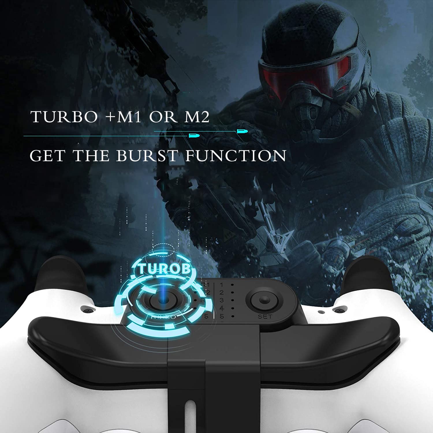 XIGIUINI PS4 Controller Paddles with Turbo & Memory Function - Back Button Attachment for PS4, Plug & Play Gaming Accessories - Perfect for FPS, Racing & Competitive Gaming