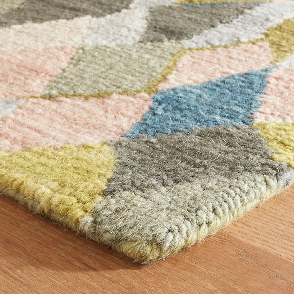 Dash & Albert Deer Leap Hand Hooked Wool Rug - Soft & Durable Area Rug for Living Room, Bedroom, Dining Room - Traditional Handmade Home Decor