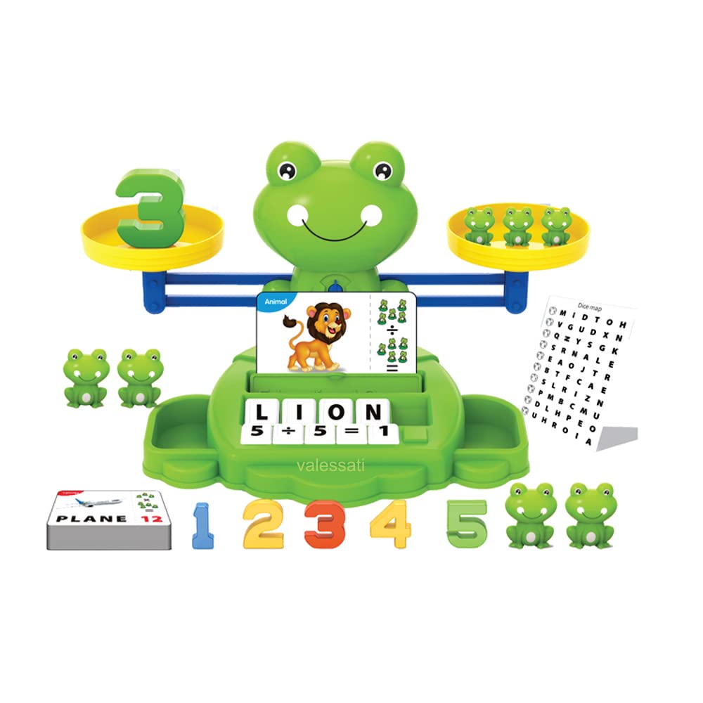Frog Balance Counting Toys - 69 pcs Math Learning Game for Kids Ages 3-5 | STEM Educational Toys for Toddlers Boys & Girls | Classroom & Homeschool Counting Activity