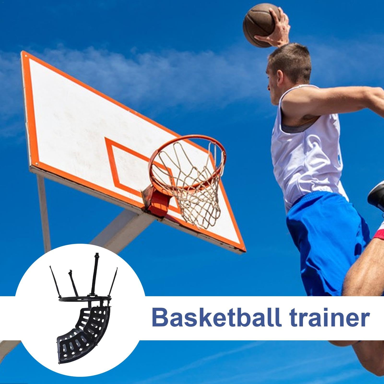 Basketball Hoop Return Attachment - Ball Return System & Rebound Net for Basketball Hoops | Perfect for Home Court, Driveway, and Backyard Basketball Practice | Improves Shooting Accuracy & Saves Time Retrieving Balls