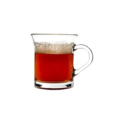 Vikko 10 oz Thick & Durable Clear Glass Coffee Mugs - Set of 12, Microwave & Dishwasher Safe - Perfect for Hot/Cold Beverages, Home, Office, Restaurant & Cafe Use