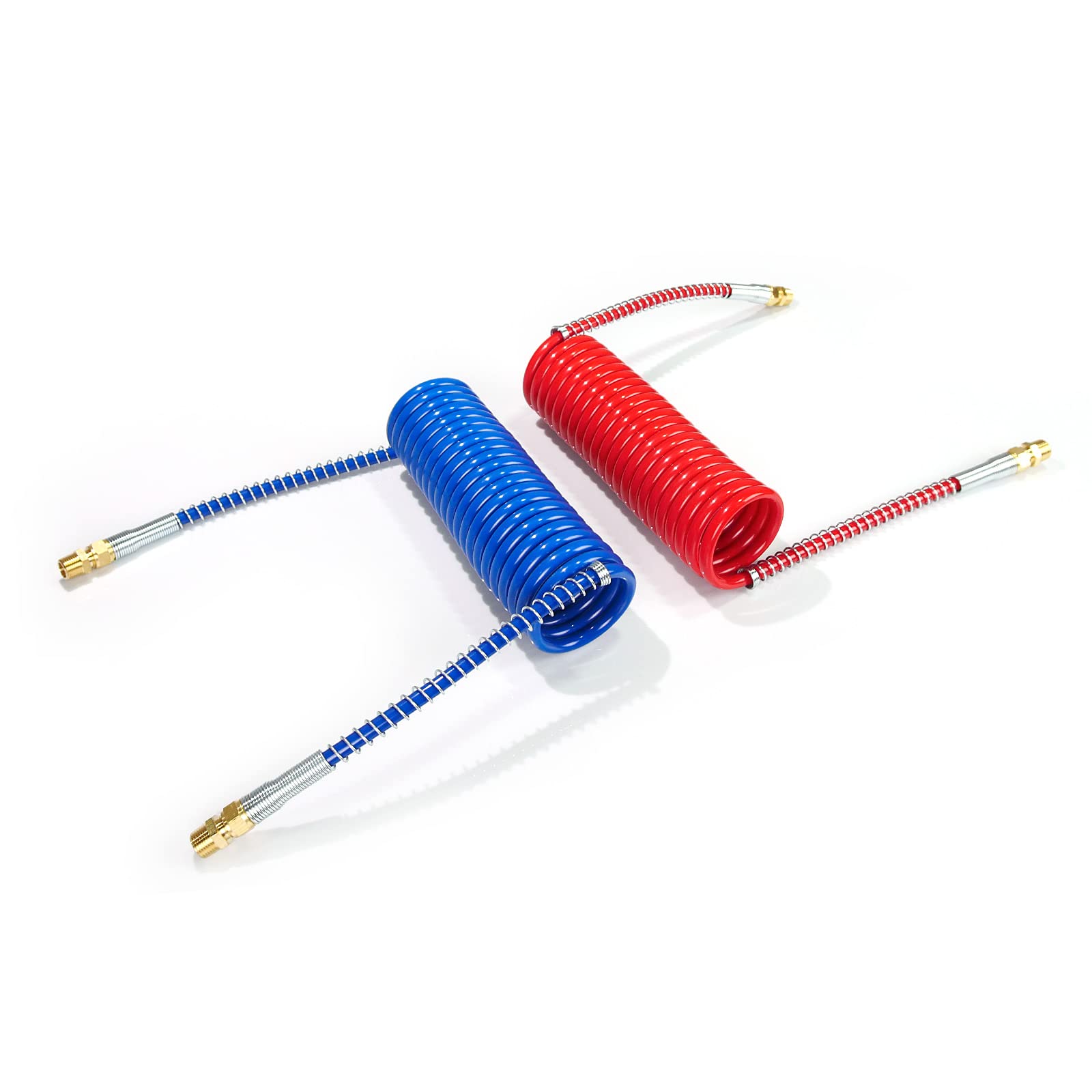 15 FT Air Brake Line Hose Coil Assembly with 1/2