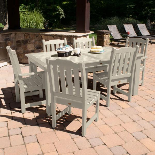 Lehigh 7-Piece Rectangular Outdoor Dining Set - Patio Furniture for Garden, Backyard, Poolside & BBQ Gatherings
