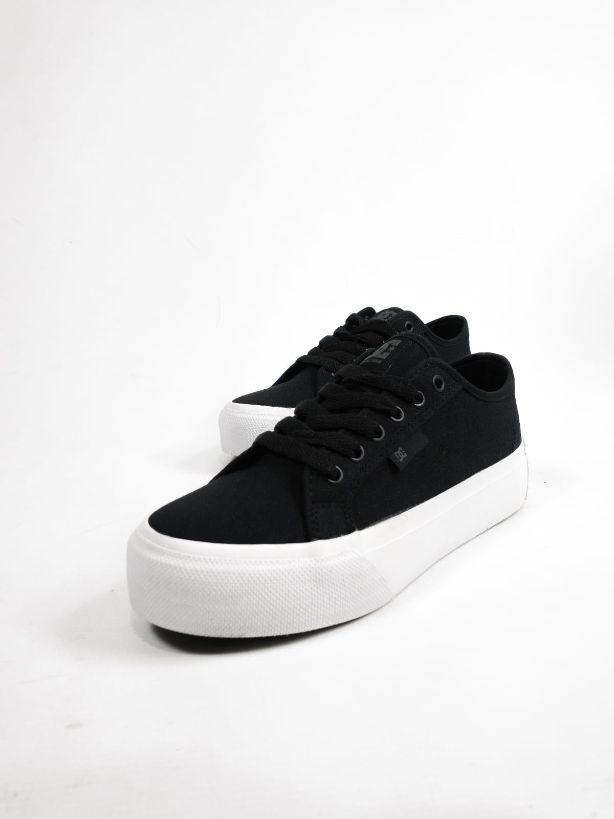 DC Manual TX Skate Shoes - Black & White Platform Sneakers for Men & Women | Perfect for Skateboarding, Streetwear & Casual Fashion