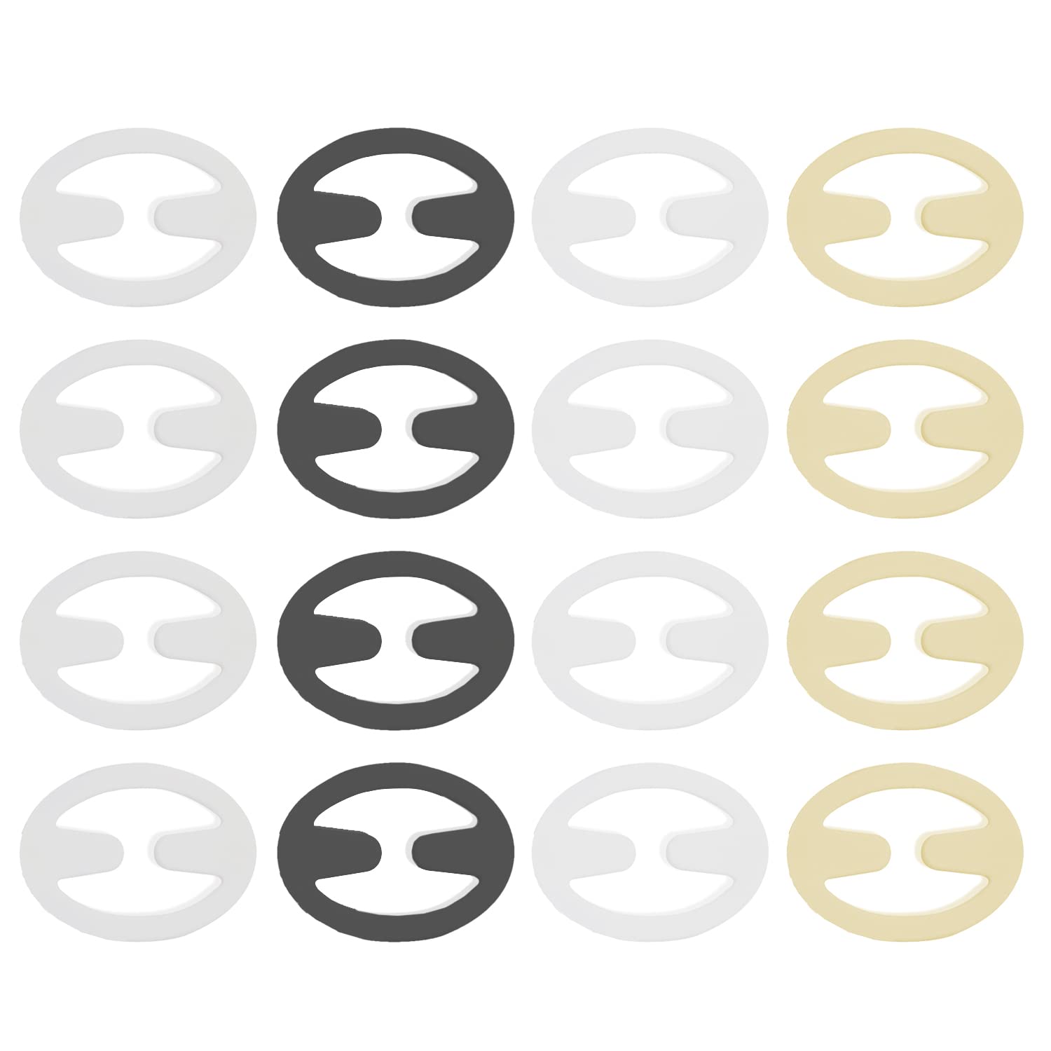 Thsinde Bra Strap Clips - 12 Pack Bra Clips & Straps Holder for Women in Black, White, Beige | Full Cup Size Support | Perfect for Convertible Bras, Backless Dresses & Everyday Comfort