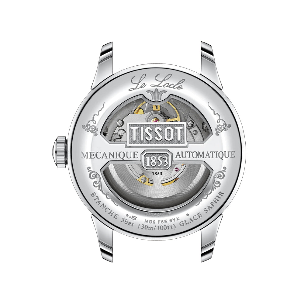 Tissot Le Locle Powermatic 80 Automatic Men's Watch - 39.3mm Silver Dial with Genuine Leather Strap | Luxury Dress Watch for Business, Formal Occasions & Everyday Wear