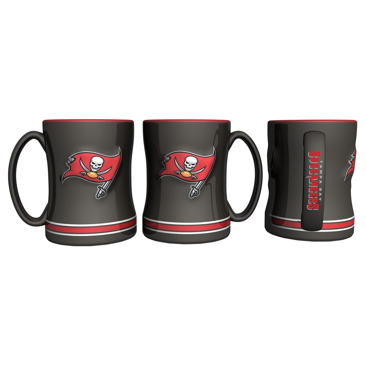Tampa Bay Buccaneers 14oz Black Ceramic Coffee Mug - NFL Team Logo Insulated Travel Cup for Hot & Cold Drinks - Perfect for Home, Office, Game Day & Gifts