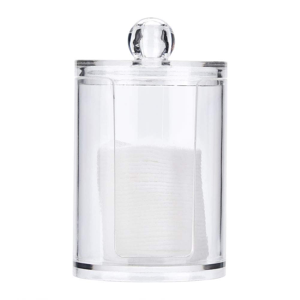 Transparent Cotton Pad Holder & Swab Dispenser Box - Durable Storage for Cotton Pads, Swabs, Earrings & Cosmetics | Perfect for Bathroom, Vanity & Travel Organizer