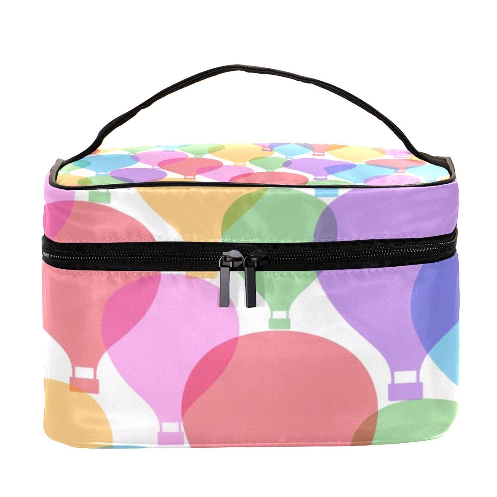 Hot Air Balloon Cosmetic Bag for Women - Large Travel Makeup Case with Zipper, Toiletry Organizer for Girls - Perfect for Vacations, Gifts & Daily Use