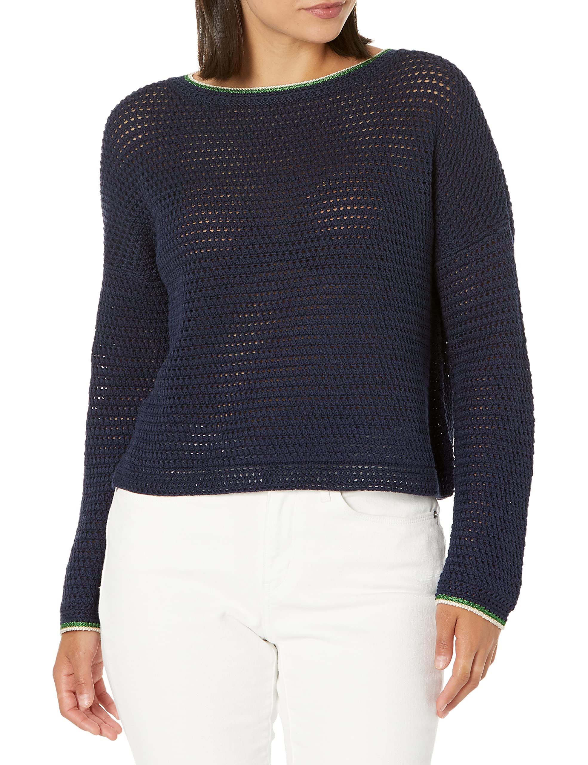Vince Women's Crochet Cardigan Sweater - Lightweight Open Front Knit Cover-Up for Spring & Summer - Perfect for Beach, Vacation, and Casual Outfits