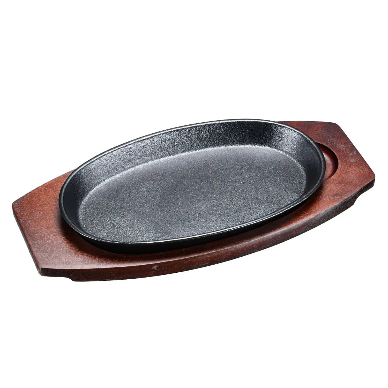 Asahi Chuzo Cast Iron Power Plate - Large Sizzler Platter for Steak, Fajitas & Hot Dishes - Perfect for Restaurants, BBQ & Home Cooking