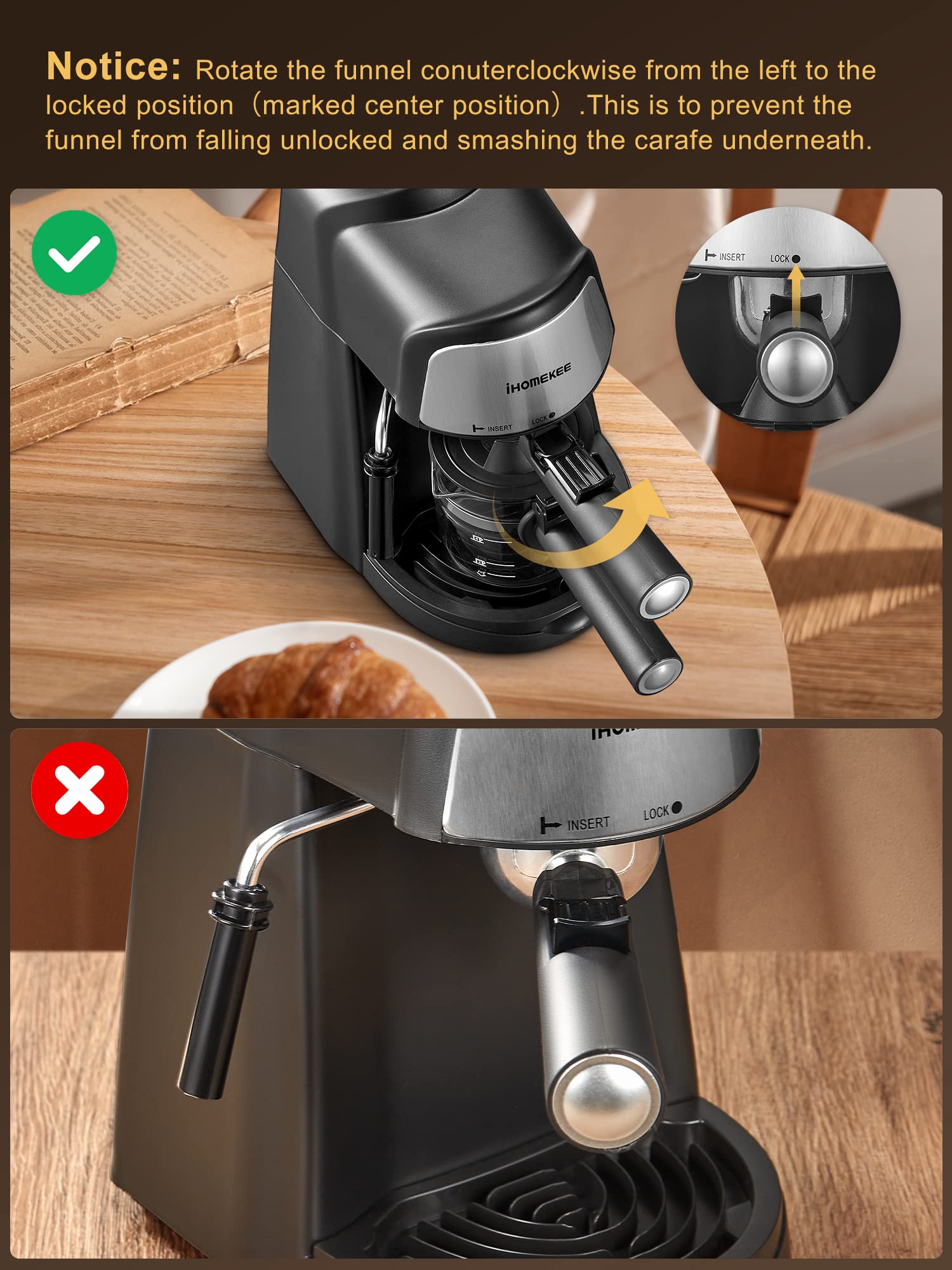 Premium 3.5Bar Espresso Coffee Machine with Rapid Heating System - 4 Cup Coffee Maker with Milk Frother & Steam Wand (Black) - Compact Home & Office Espresso Maker for Espresso, Latte, Cappuccino - Perfect for Kitchen Countertops, Small Cafes & Office Break Rooms - Ideal for Morning Brews, Entertaining Guests & Daily Coffee Rituals - Create Barista-Quality Coffee at Home - Great for Gifts, Housewarming, Weddings & Coffee Lovers