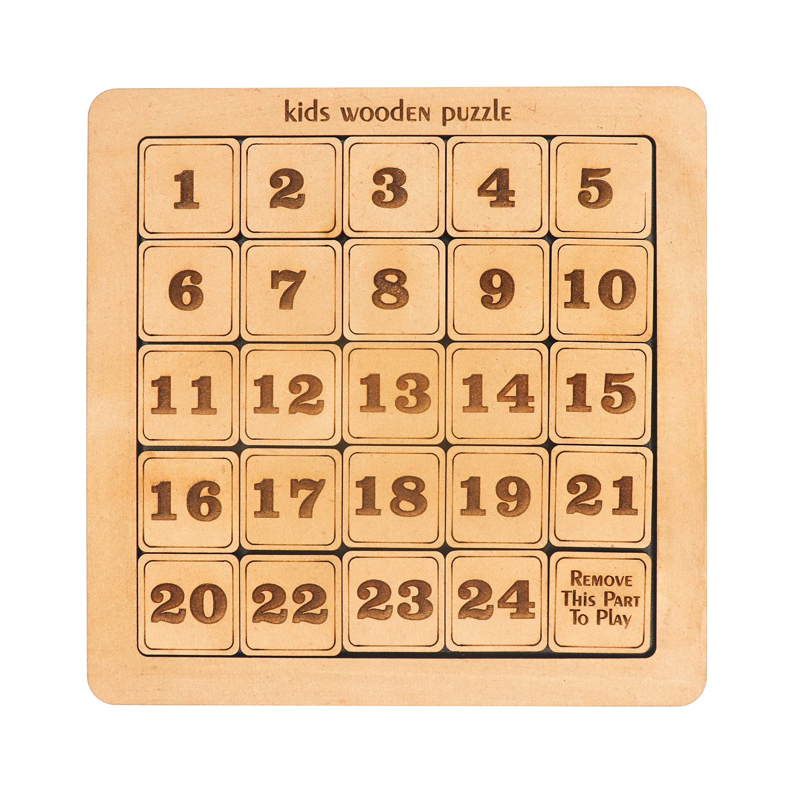 StarLaser Wooden Number Slide Puzzle - Brain Boosting IQ Game for Kids Ages 3-8 | Educational Learning Toy | Perfect Birthday Gift for Boys & Girls | Fun Classroom & Homeschool Activity