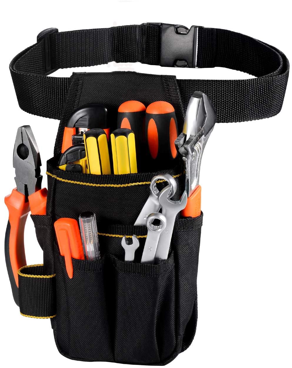 Durable 900D Electrician Tool Belt Bag - Adjustable Waist Storage Pouch for Electricians, Carpenters & Gardeners | Portable Multifunctional Hardware Tool Organizer for DIY Projects, Home Repairs & Professional Worksites