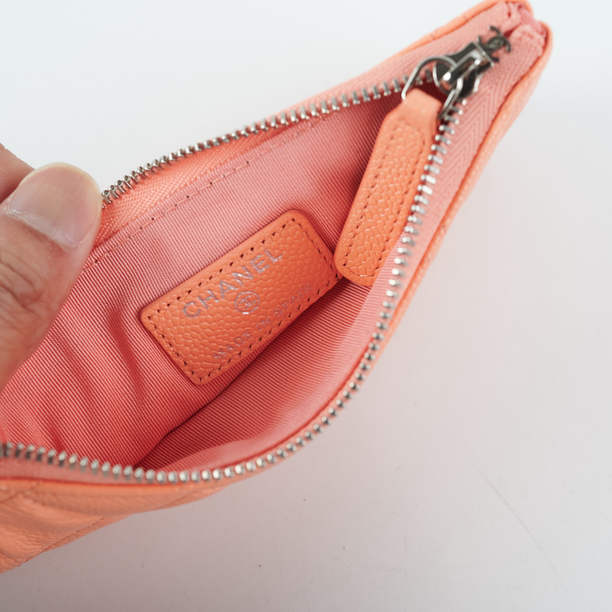 Chanel Classic Caviar Leather Mini Square Flap Bag Coral Pink - Luxury Crossbody Purse for Women, Perfect for Date Night & Special Occasions