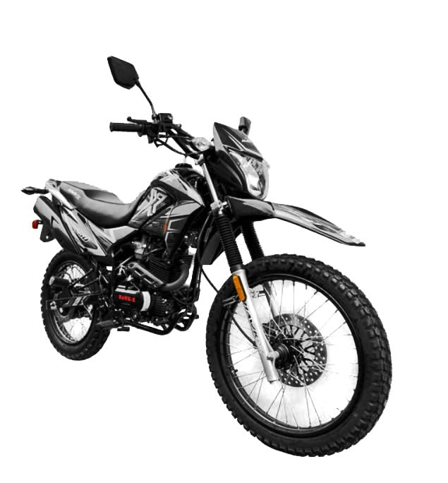 HHH XHawk Enduro 250cc Motorcycle - Dual Sport Dirt Bike for Adults, Street Legal 250cc Off-Road Bike with RPS (Red) - Perfect for Trail Riding, Commuting & Adventure Sports