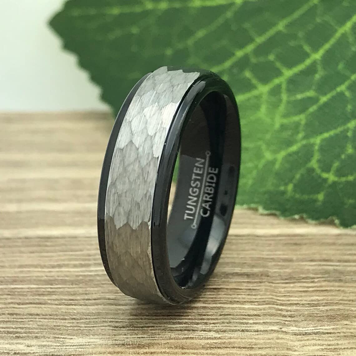 His and Hers Tungsten Wedding Rings Set - 6mm Personalized Couples Bands, Hammered Finish Anniversary Rings TCR518 - Perfect for Engagements, Weddings & Romantic Gift Giving