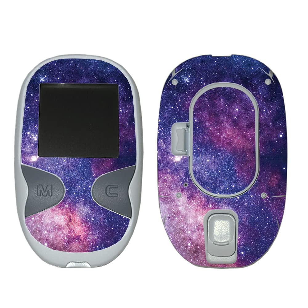 MightySkins Protective Vinyl Decal Wrap Cover for Care Touch Glucose Meter - Violet Stars Design | Durable, Customizable, Easy to Apply Skin | Made in USA | Perfect for Diabetes Management & Personalized Style