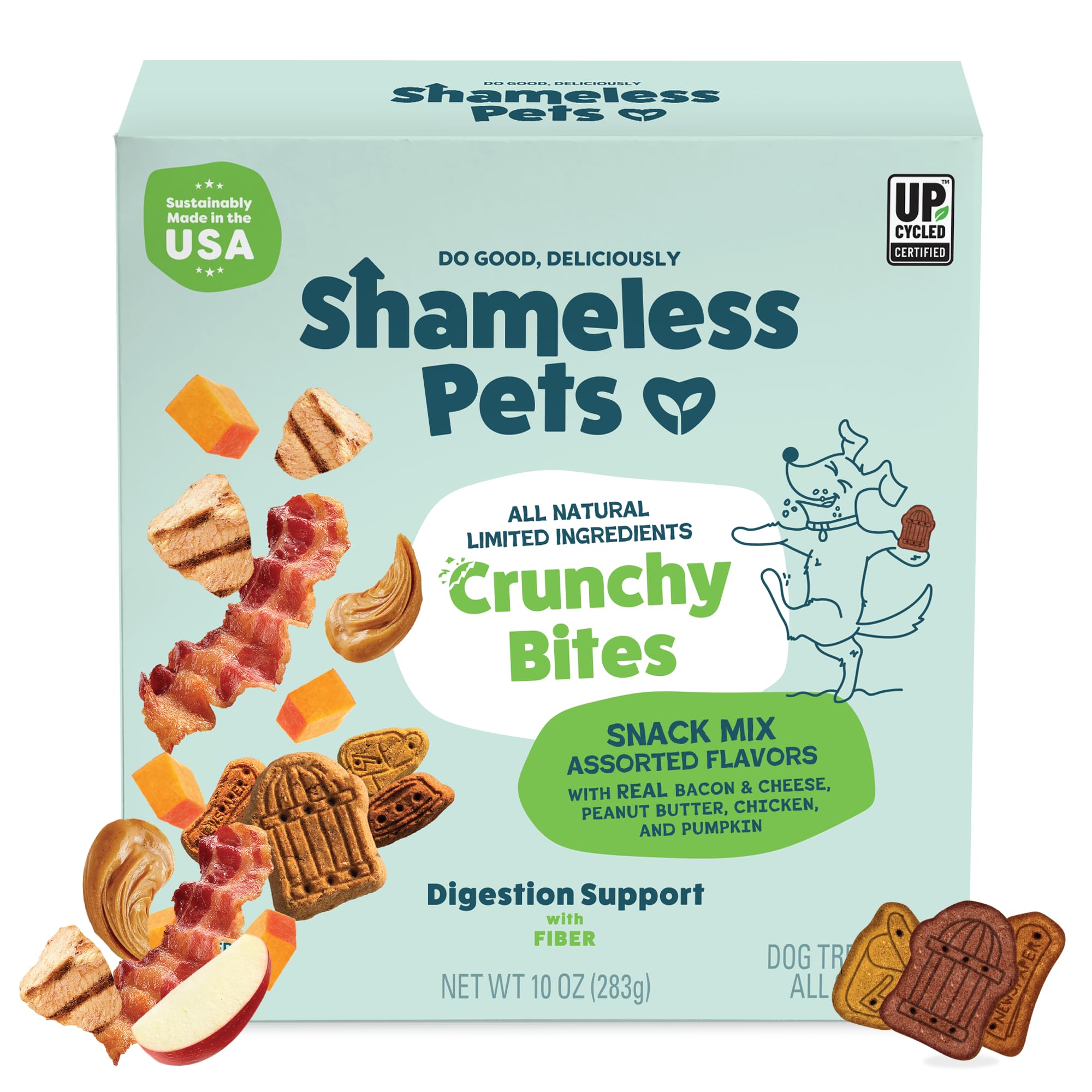 Shameless Pets Crunchy Dog Treats - Party Mix Variety, 10oz | Healthy Natural Dog Biscuits & Cookies for Small, Medium, Large Breeds | Grain-Free, Corn & Soy Free | Made in USA | Perfect for Training Rewards, Birthday Parties & Everyday Snacks