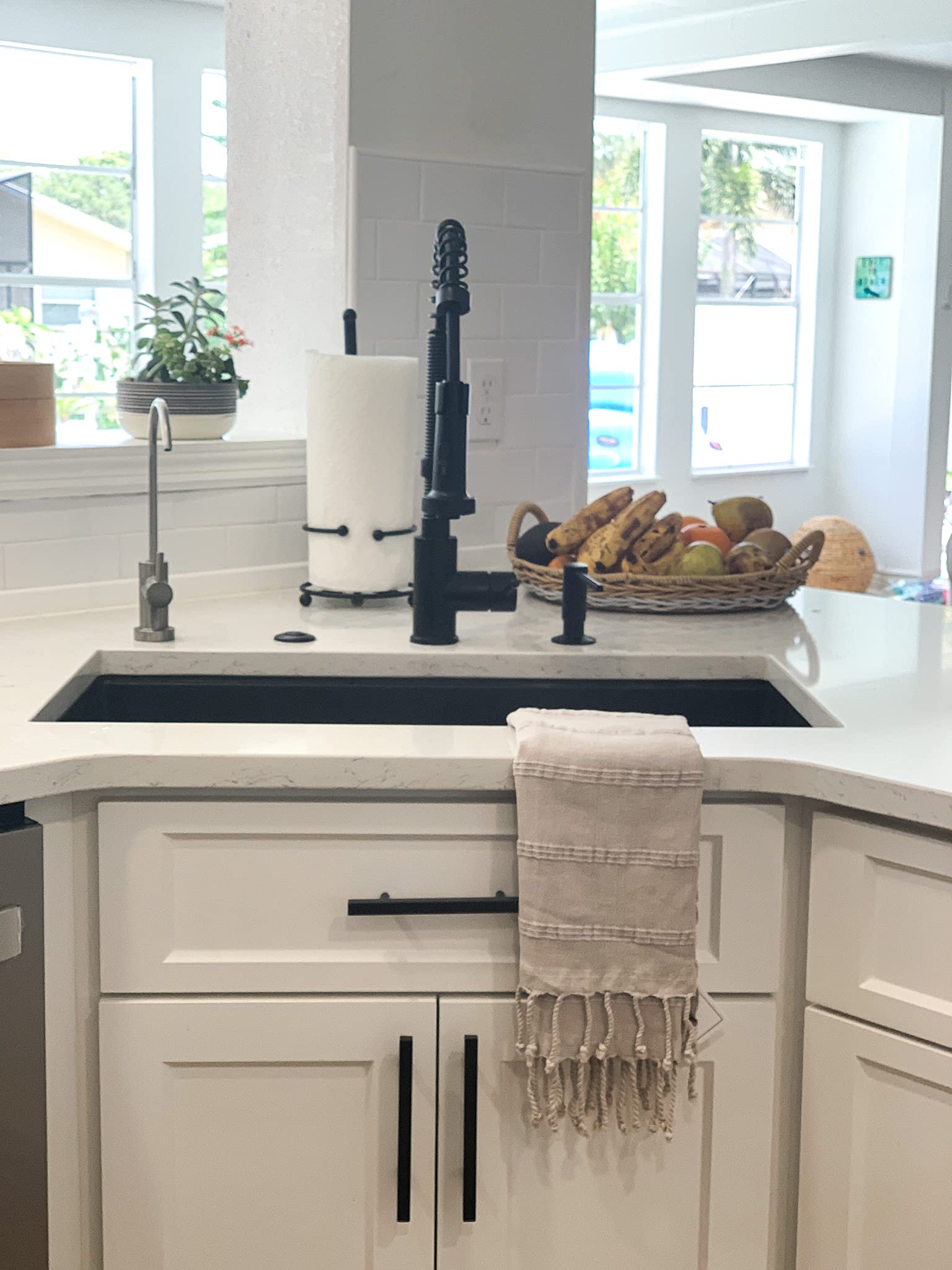 Premium 100% Cotton Turkish Hand Towels - Soft Stone Washed Bath & Kitchen Towels with Fringe, 20