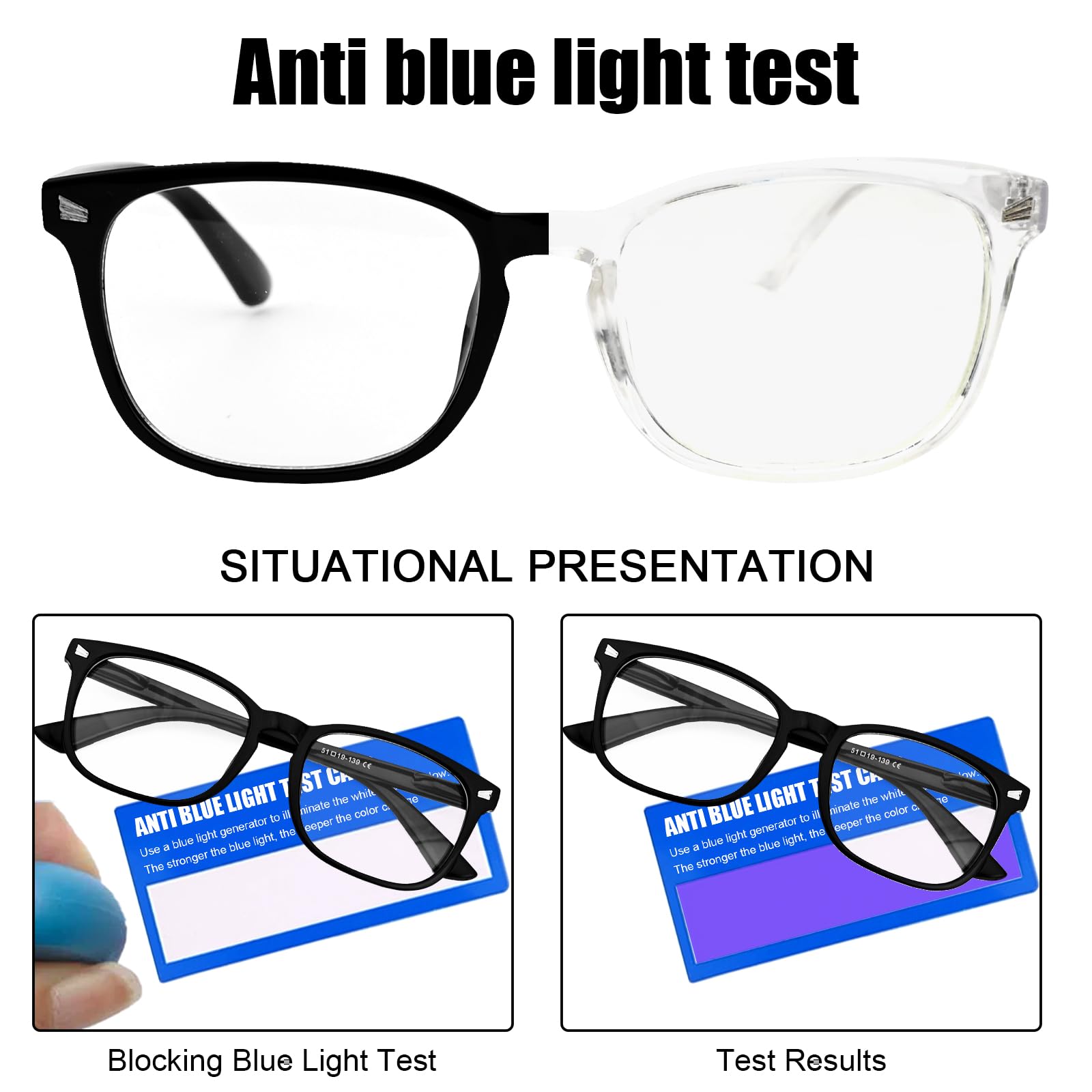 2 Pack Blue Light Blocking Glasses for Women & Men - Anti Glare Computer Glasses with Clear Lens for Screen Time, Gaming & Office Work - Reduce Eye Strain & Migraine Relief