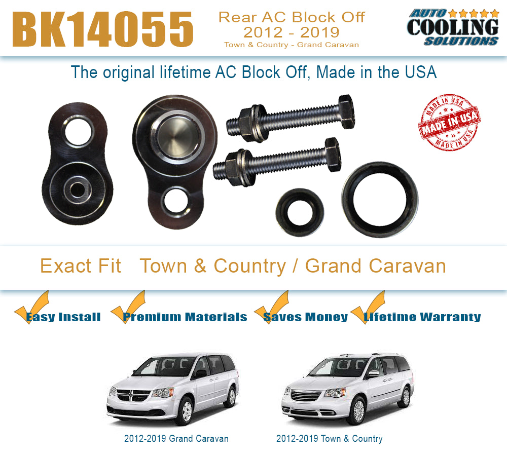 Rear AC Block Off Plate for Dodge Caravan & Chrysler Town and Country 2012-2019 - Improve Cooling Efficiency & Reduce Engine Load | Perfect for RV Conversions & Fleet Vehicles