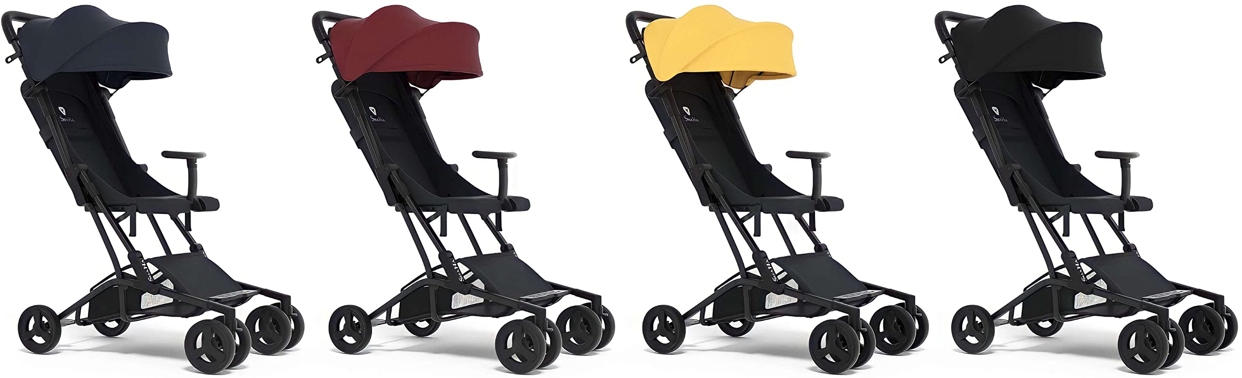 **Lightweight Foldable Baby Stroller for Travel - Compact Umbrella Stroller with Swivel Wheels, 1-Step Brake, Sun Canopy & Reclining Seat (Up to 40 lbs) - Perfect for Airplane, Shopping & Daily Walks**