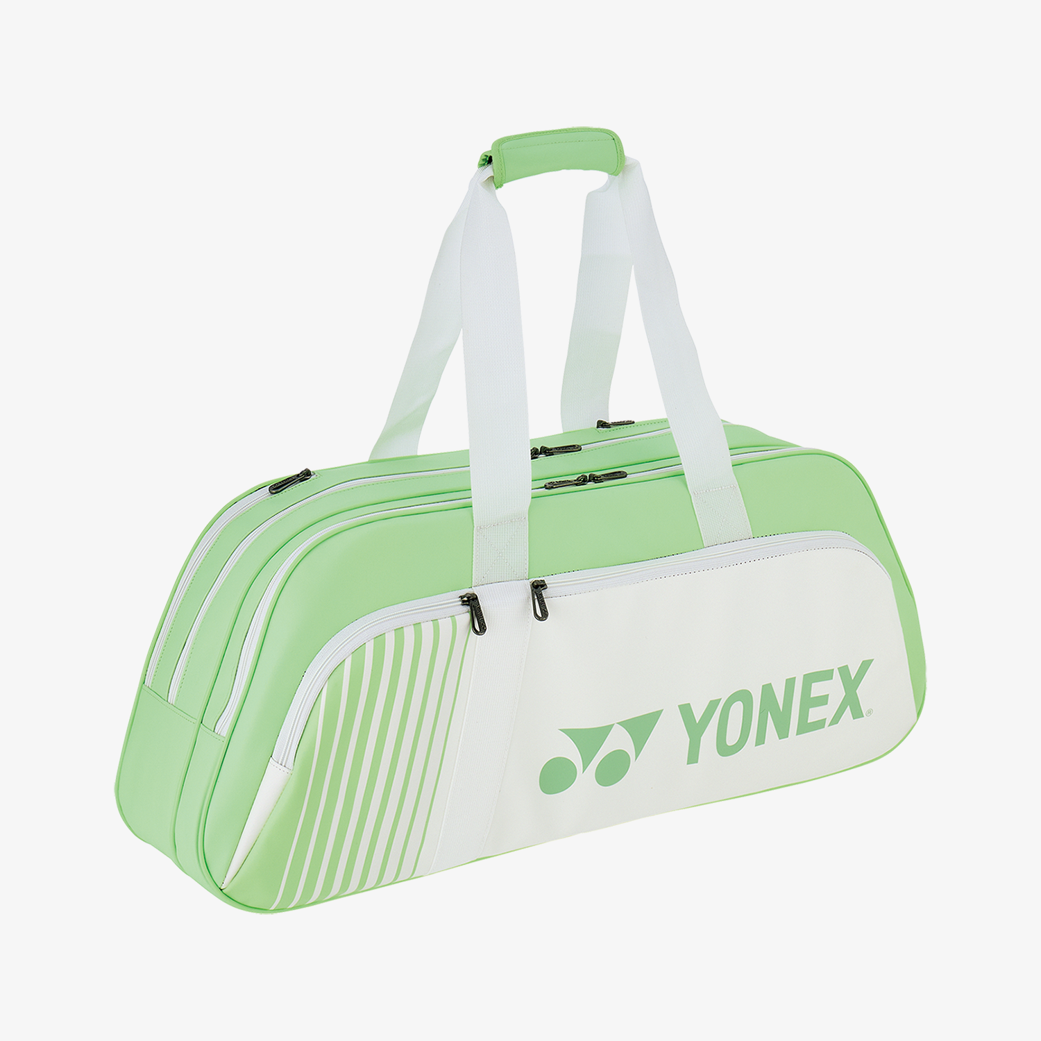 Yonex BAG82431WWG Active Tournament Tennis Bag - White/Green - Durable Sports Backpack for Tennis, Badminton & Squash Gear - Perfect for Tournaments, Training & Gym Use