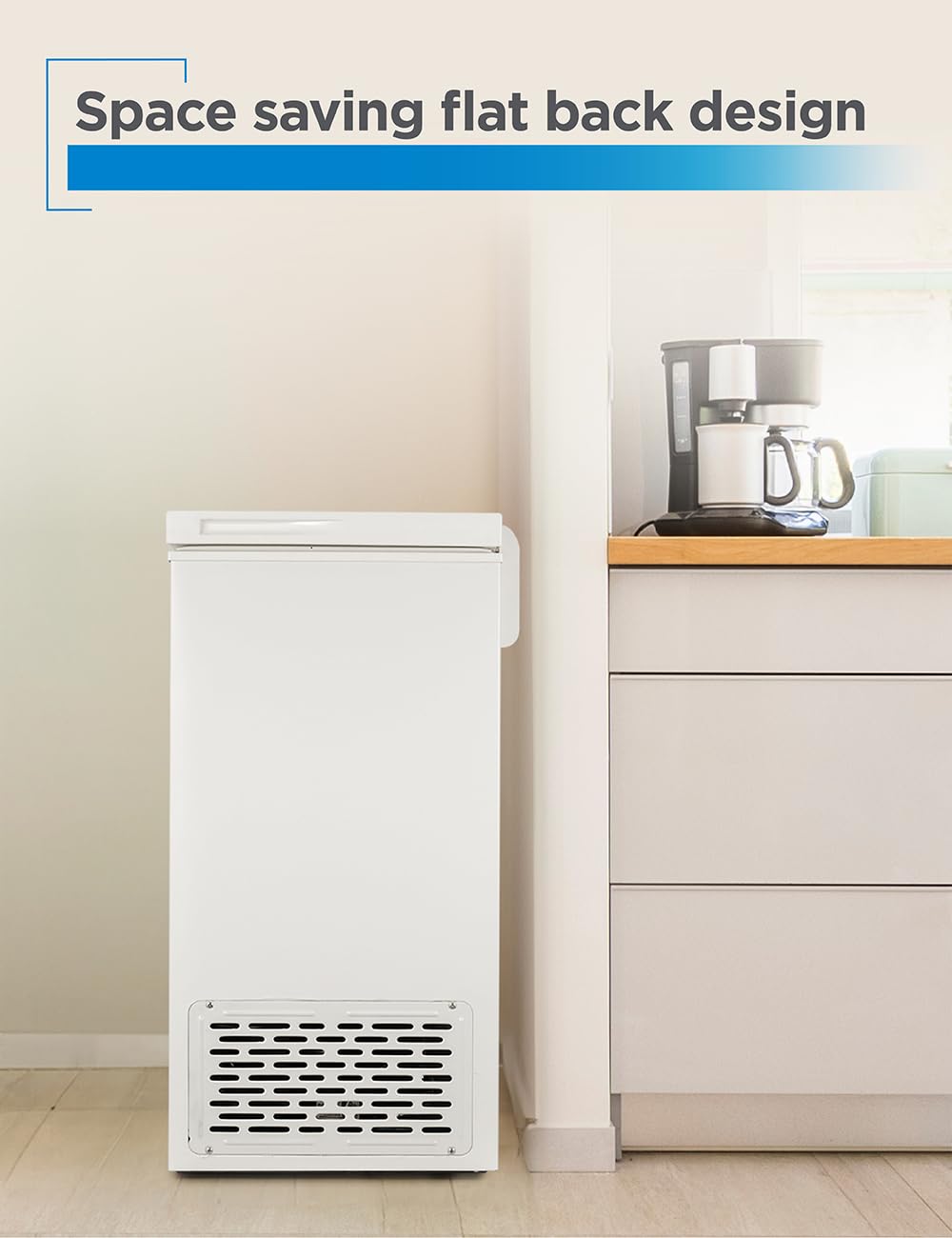 BLACK+DECKER 2.0 Cu. Ft. Compact Chest Freezer - White, Manual Defrost Deep Freezer with Removable Storage Basket, Holds 70 Lbs of Frozen Food - Perfect for Home, Garage, Basement, or Small Apartment Storage