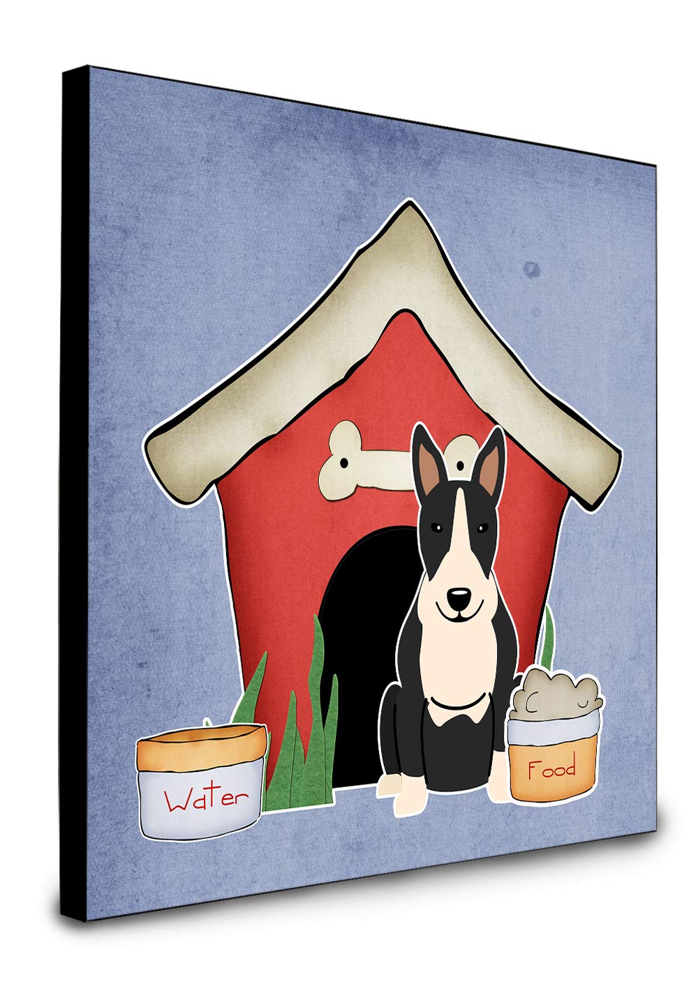 Bull Terrier Black and White Artwork Panel - Dog House Collection Wall Decor by Caroline's Treasures | Perfect for Pet Lovers' Home, Living Room, Bedroom & Office