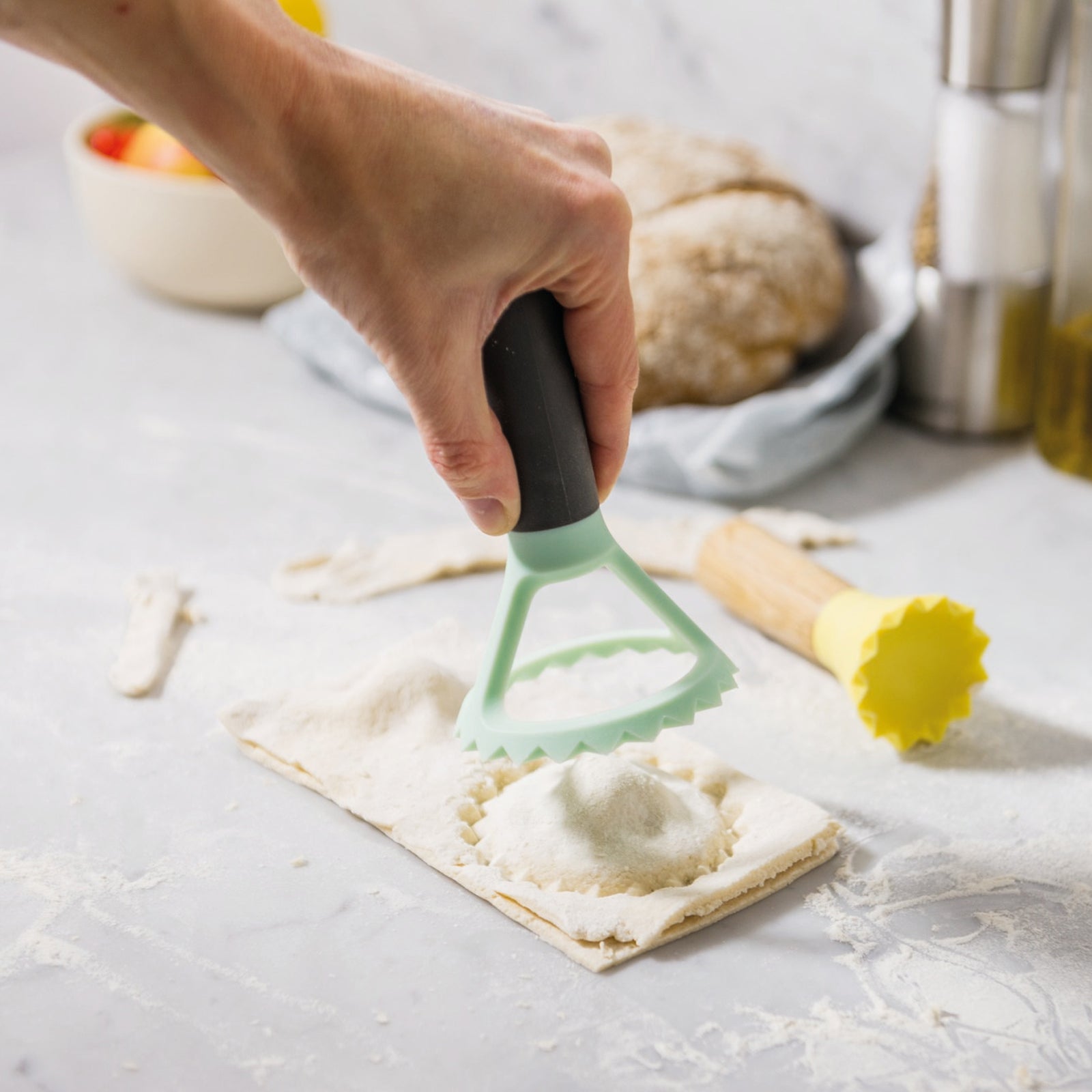 BergHOFF Leo 3-Piece Ravioli Stamp Set - Durable Stainless Steel Pasta Cutter for Homemade Ravioli, Dumplings & Pierogi - Perfect for Italian Cooking, Family Meals & Holiday Food Prep