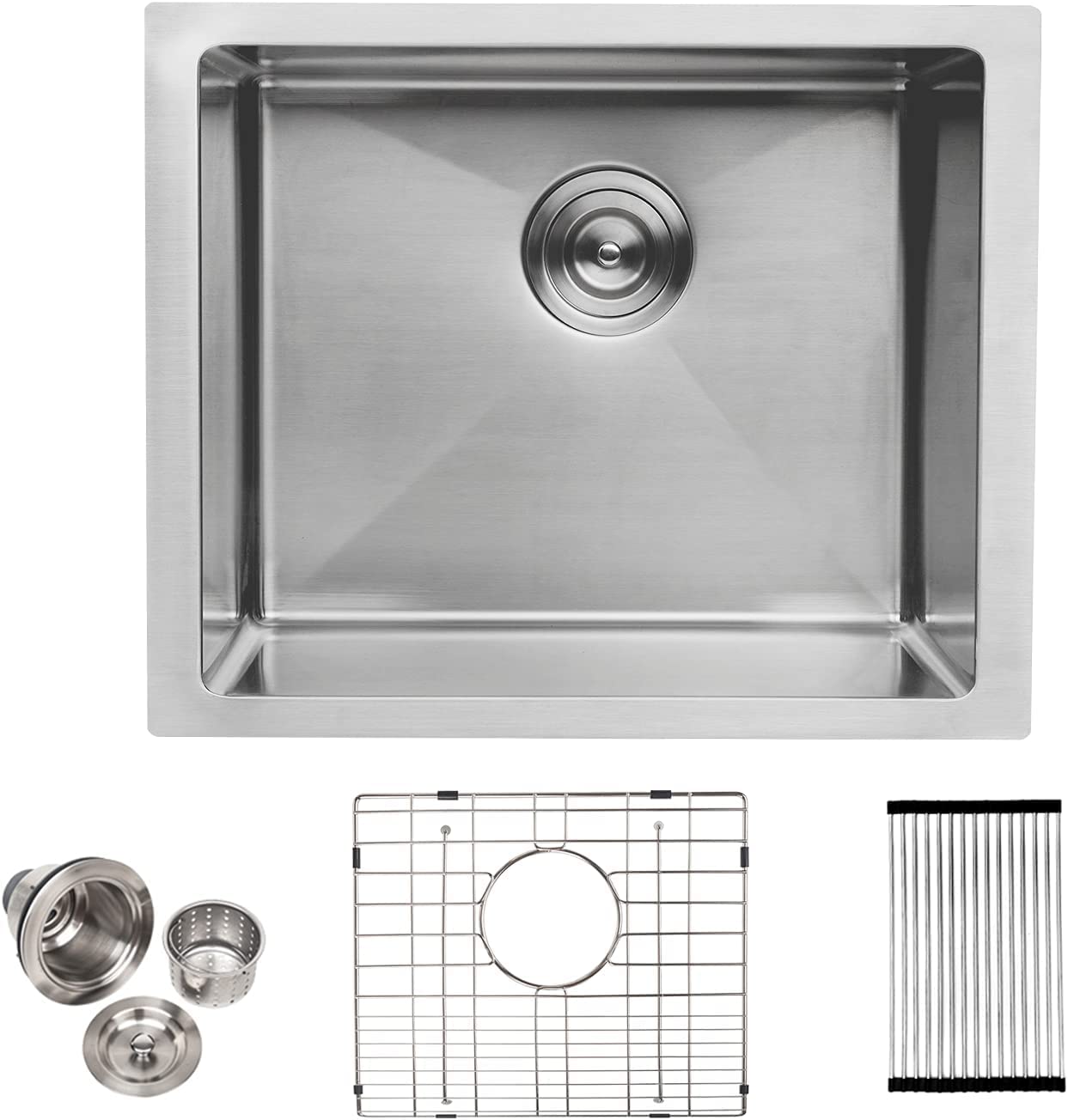 Lordear 21-Inch Undermount Bar Sink - 16 Gauge Stainless Steel Single Bowl Kitchen Sink Basin (21