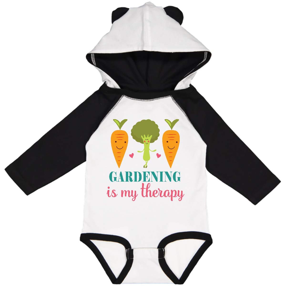 Inktastic Gardening is My Therapy Long Sleeve Baby Bodysuit - Comfortable Organic Cotton Onesie for Infants, Perfect for Outdoor Play, Park Visits & Family Photos
