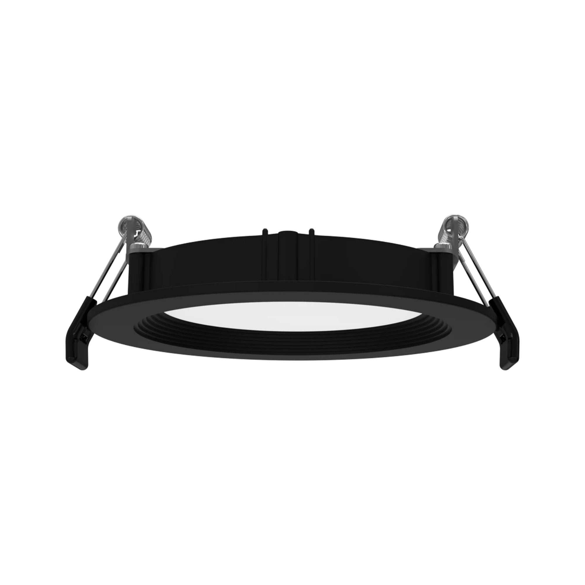 4 Inch Wafer LED Downlight - 800 Lumens, 5 Color Temperatures (2700K-5000K), Black Baffle Trim - Perfect for Kitchen, Bathroom & Bedroom Recessed Lighting