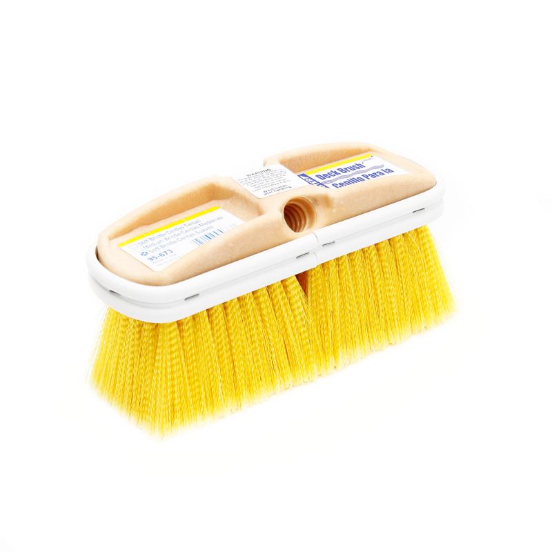 Heavy Duty Deck Wash Brush with Threaded Hole - Outdoor Cleaning Tool for Wooden Decks, Fences & Patios - Perfect for Pressure Washer Use