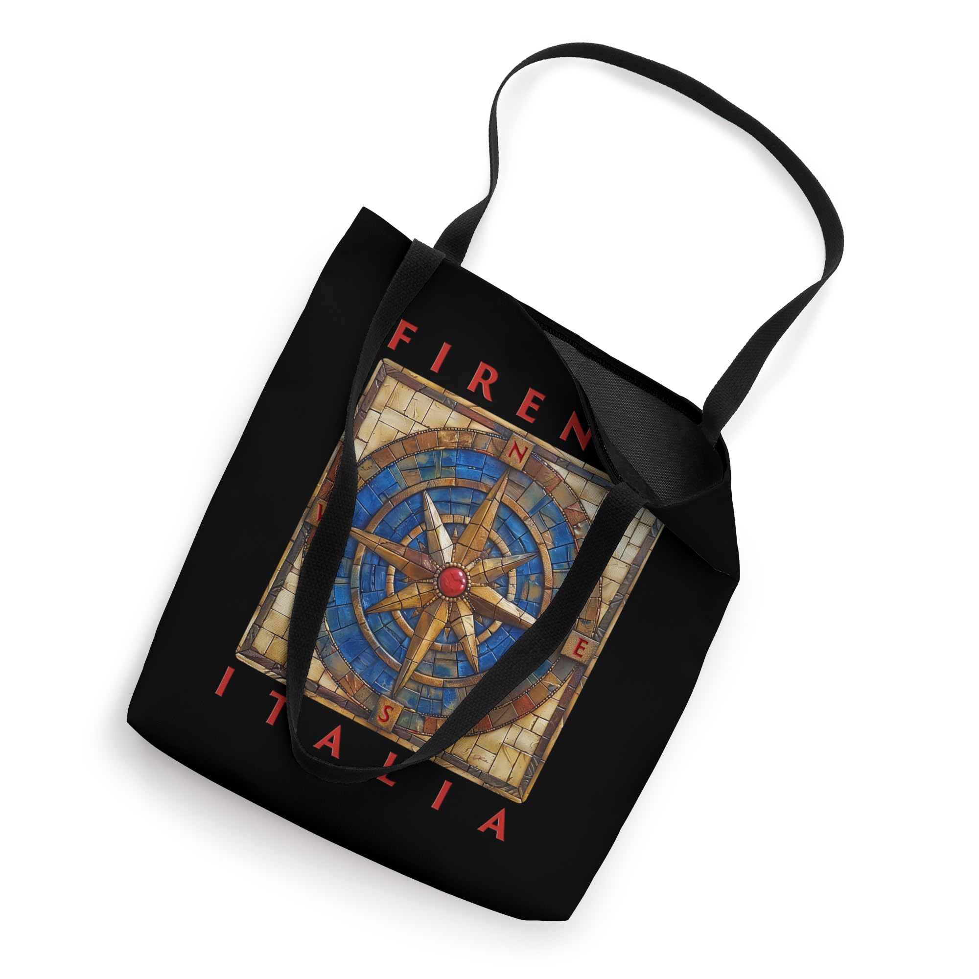 JCombs Florence Italy Compass Rose Tote Bag - Stylish & Durable Canvas Shoulder Bag for Women | Perfect for Travel, Shopping & Everyday Use