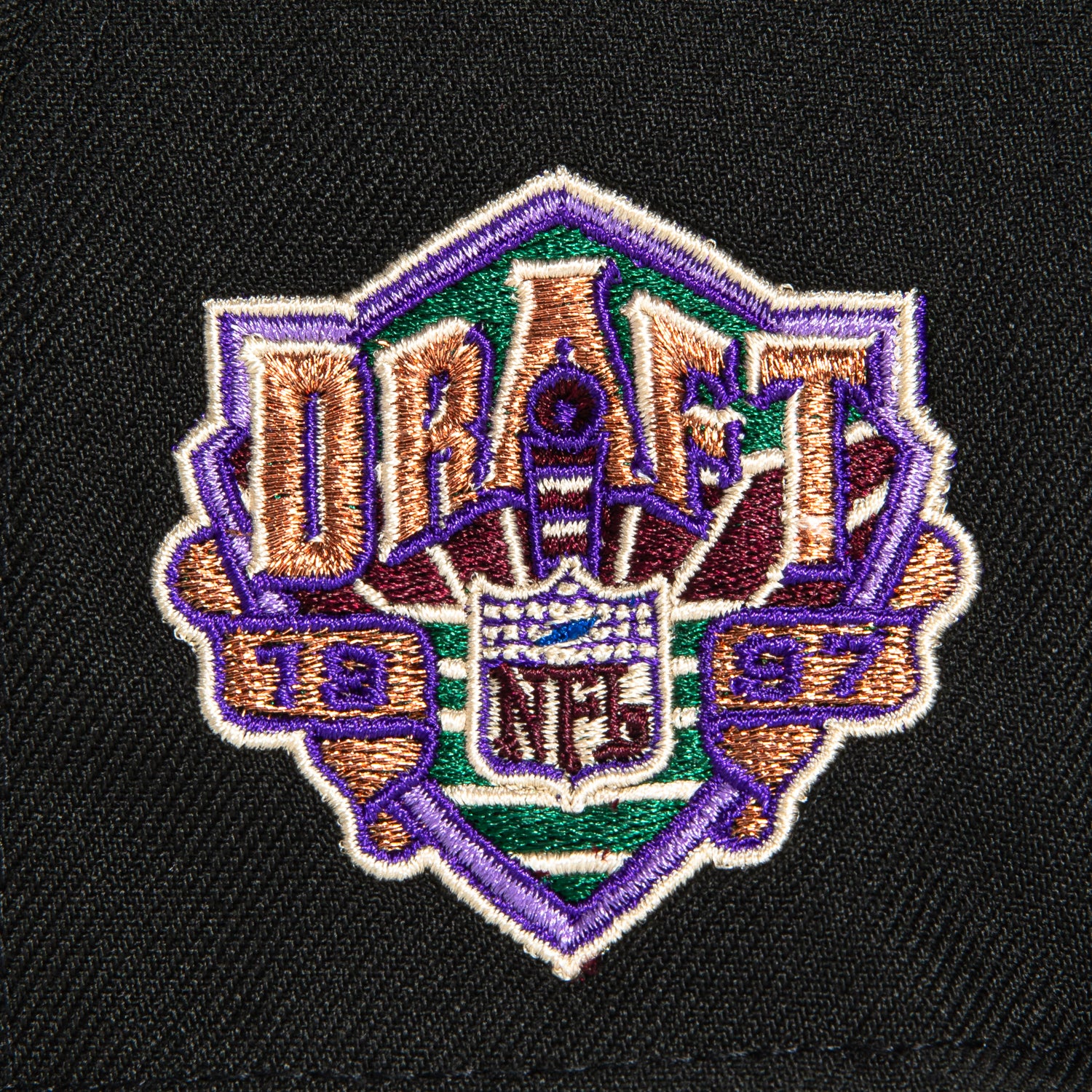 New Era 59Fifty Arizona Cardinals 1987 Draft Patch Snapback Hat - Black, Green, Purple, Red - NFL Football Fan Gear for Games & Collectors