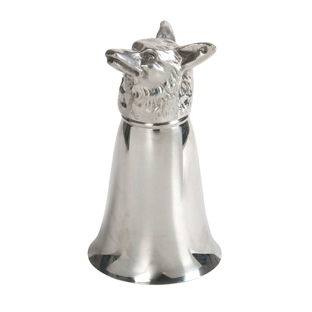 8oz Pewter Fox Stirrup Cup - Elegant Equestrian Gift for Horse Riders & Fox Hunt Enthusiasts - Perfect for Outdoor Events, Hunting Parties & Countryside Gatherings