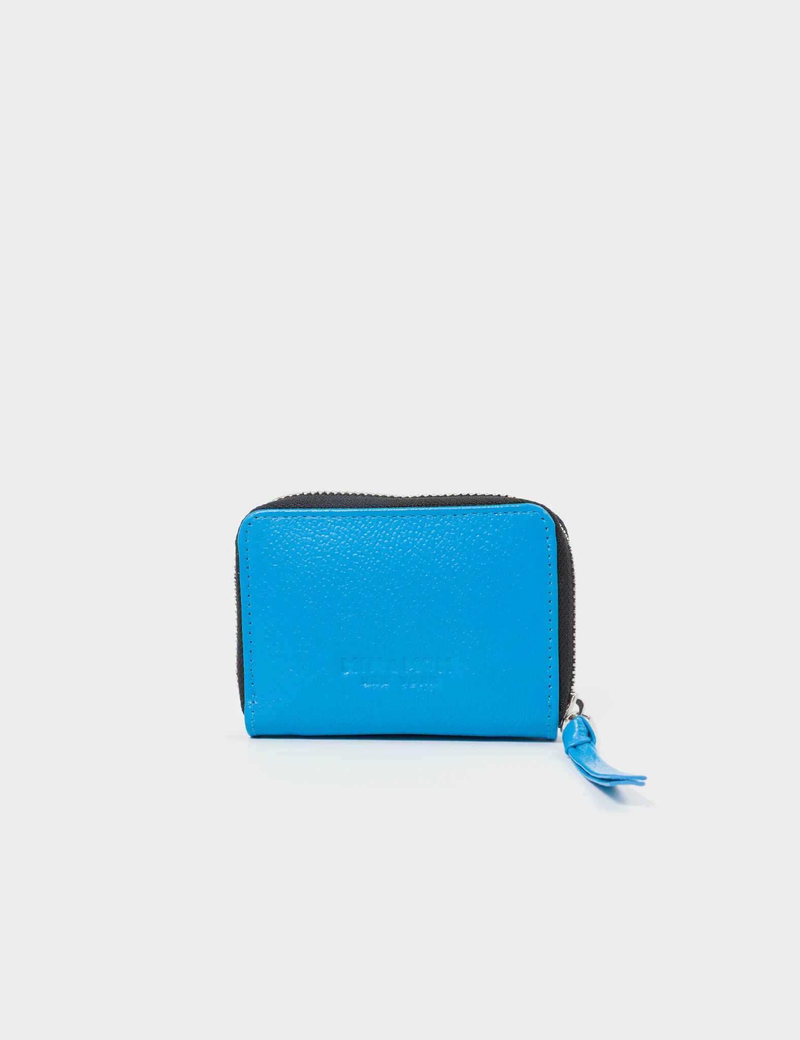 Frodo Ibiza Blue Leather Zip Around Wallet for Men & Women - RFID Blocking Travel Wallet - Perfect for Everyday Use, Business & Travel