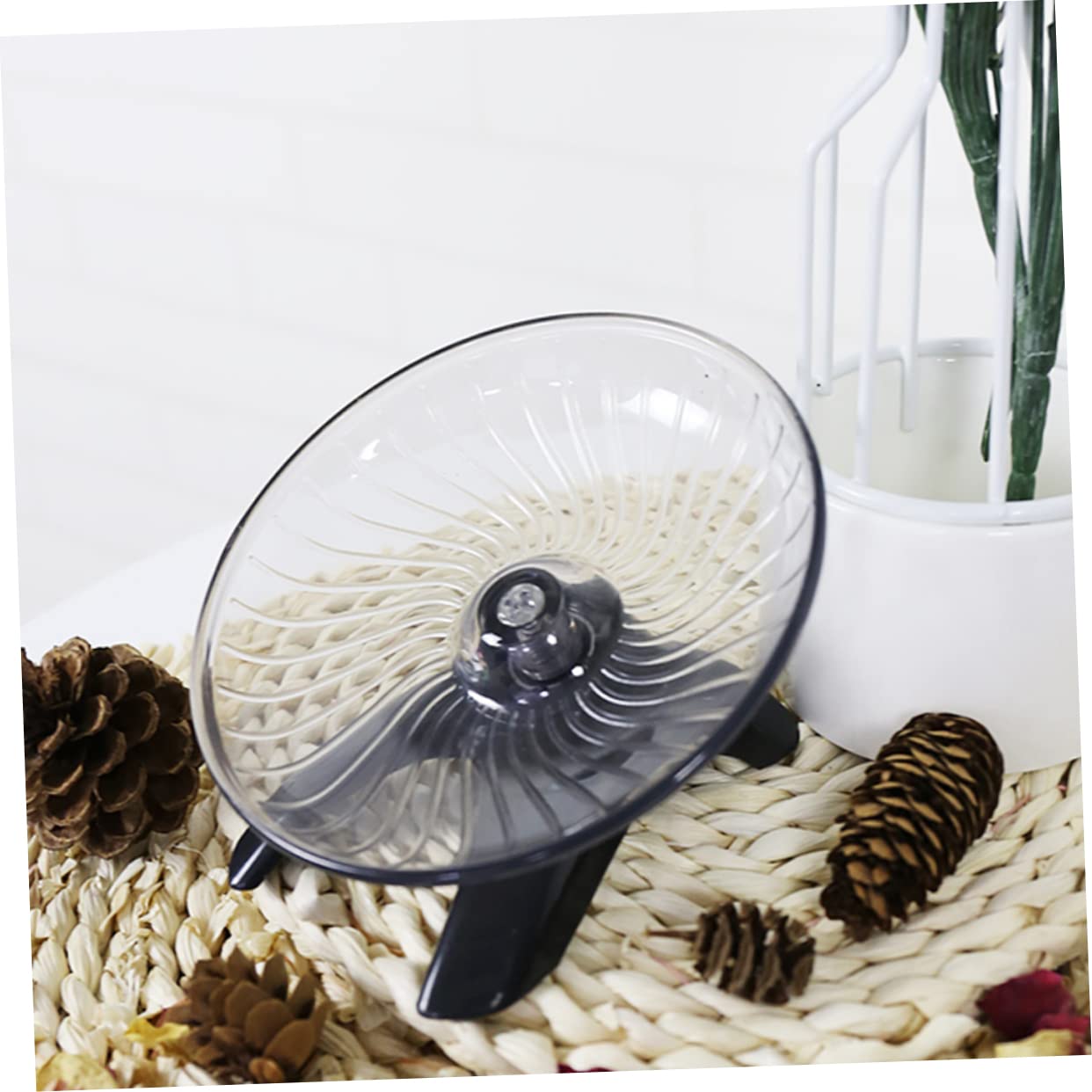 Balacoo 1Pc Hamster Flying Saucer Wheel - Exercise Toy for Guinea Pigs, Gerbils, Hedgehogs & Small Pets - Durable Plastic Small Animal Running Wheel for Cage Play & Fitness - Perfect for Hamster Wheels, Critter Toys & Pet Supplies