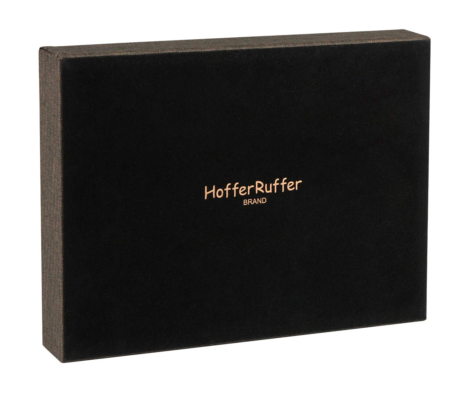 Premium HofferRuffer Leather Desktop Organizer Tray - Stylish Vanity Jewelry & Perfume Storage Box - Dresser Catchall Tray for Keys, Coins, Watches - Perfect for Home Office & Bedroom Decor (Brown Black Faux Leather)