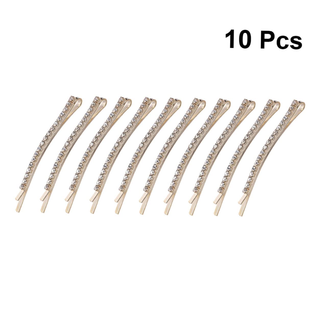 LALAFINA Rhinestone Hair Clips 10 Pack - Crystal Hair Accessories for Women & Girls - Party & Wedding