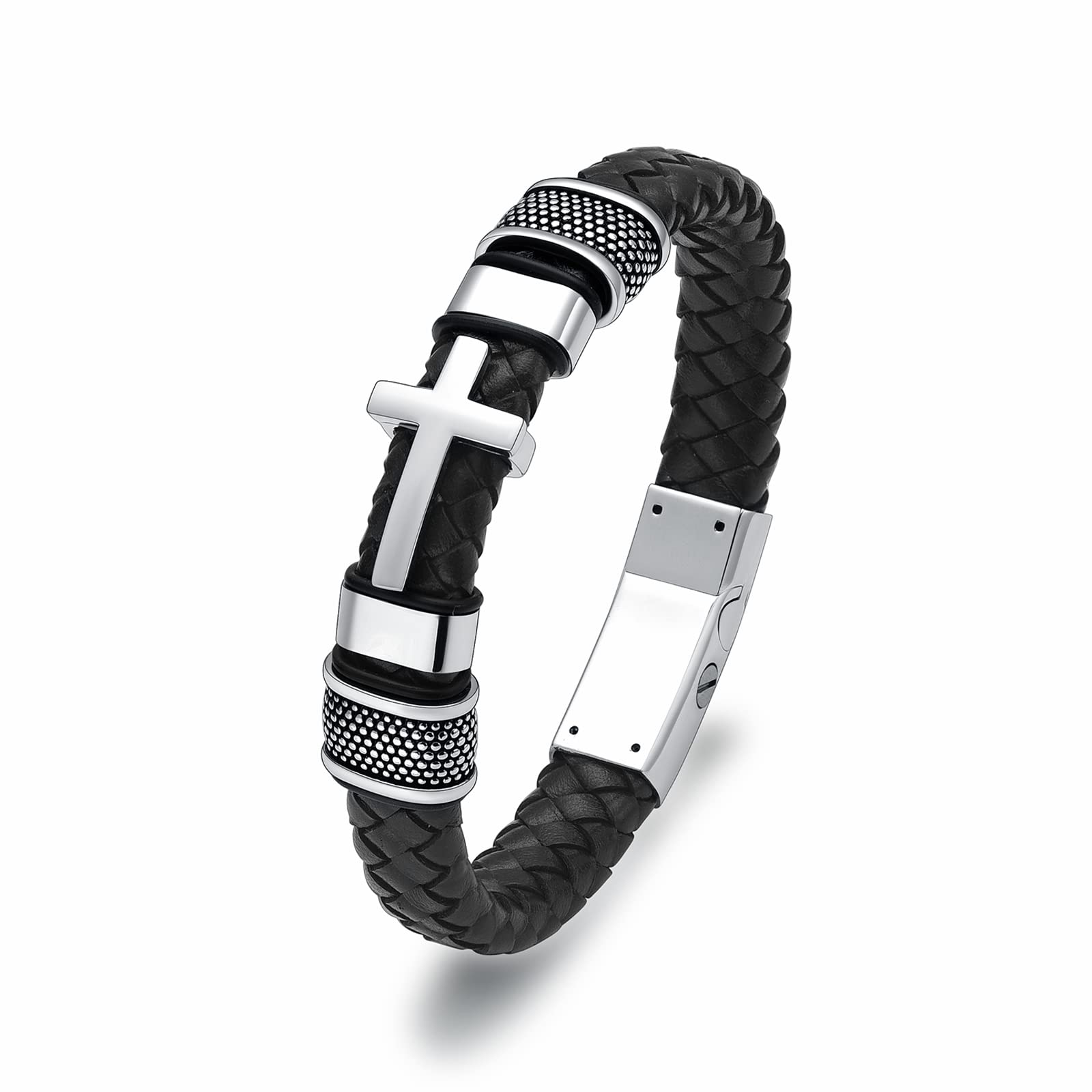 Cross Cremation Bracelet for Ashes - Stainless Steel Memorial Jewelry for Men & Women - Religious Keepsake for Daily Wear