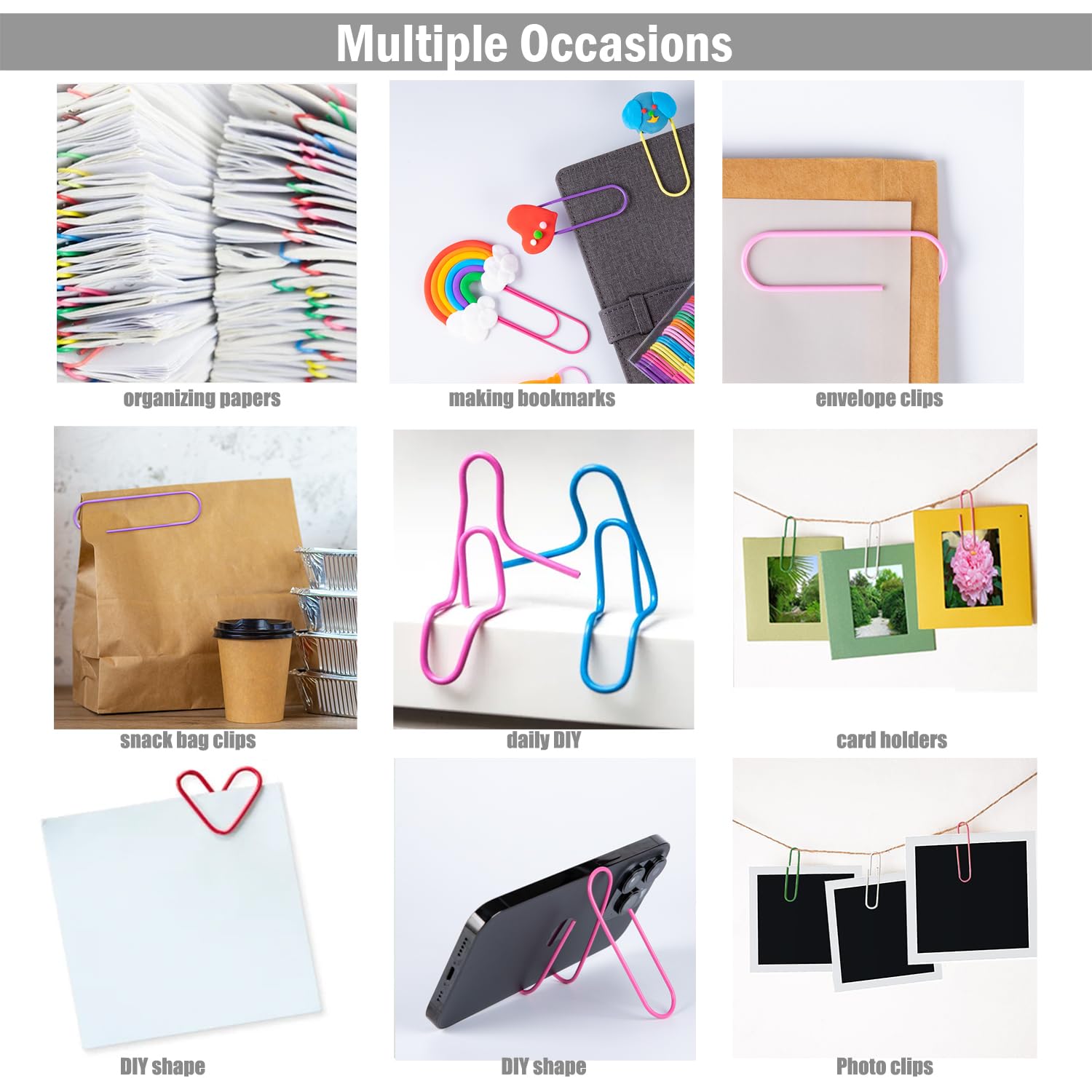 Jumbo Paper Clips 40-Pack - 4 Inch Large Vinyl Coated Paperclip Set in Multicolors for Office, School & Document Organization | Perfect for Bulk Filing, Craft Projects & Heavy Duty Paperwork