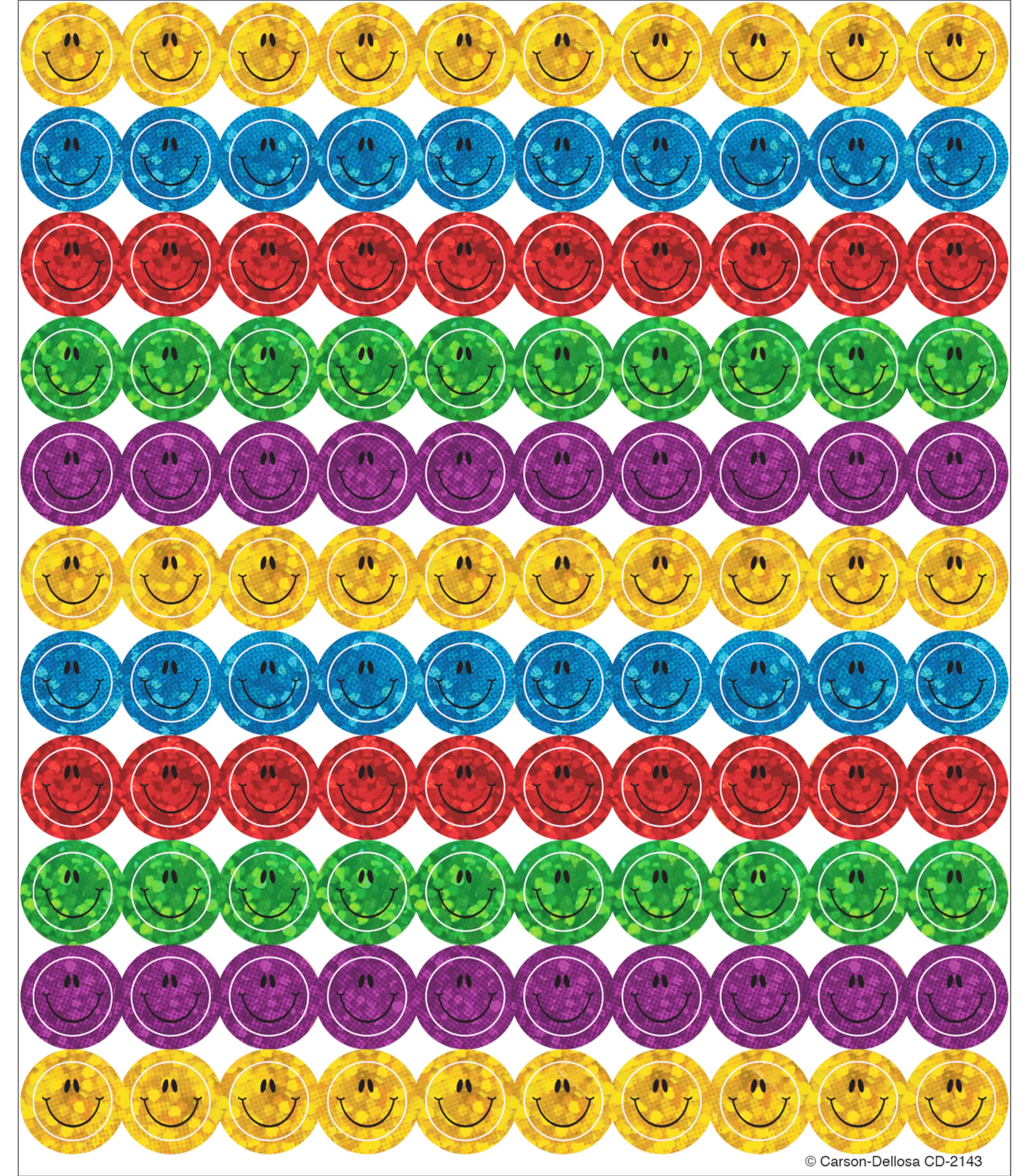 Colorful Smiley Face Stickers for Crafts, Scrapbooking & Classroom Rewards