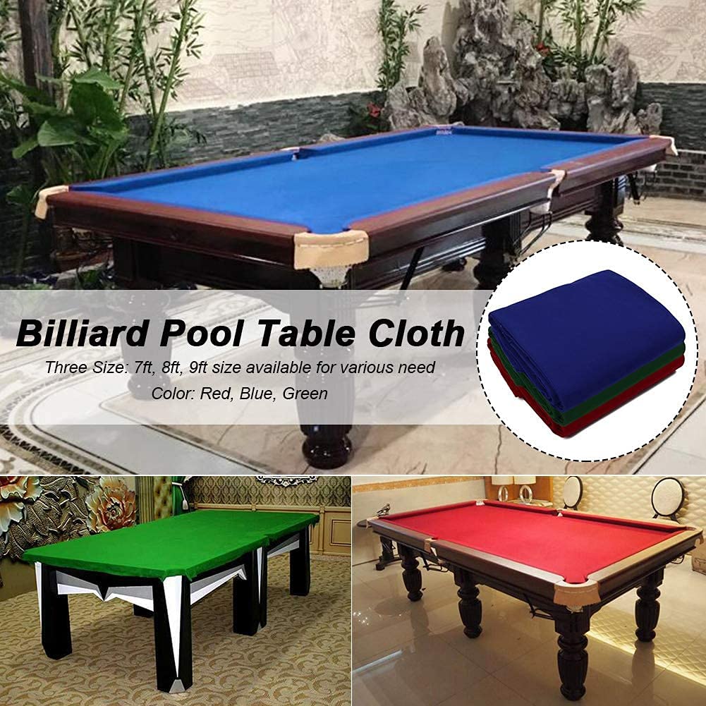 Premium Worsted Wool & Nylon Billiard Cloth - 9ft Pool Table Felt Mat (6 Strips) - Durable Professional Grade for Home, Hotel & Bar Use - Ideal for Game Rooms, Man Caves & Entertainment Spaces - Blue M-G1020
