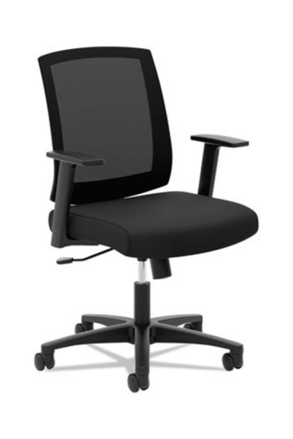 HON Black Mesh and Fabric Mid Back Task Chair with Adjustable Tilt, Tension Control & Locking Mechanism - Ergonomic Office Chair for Home & Workspaces