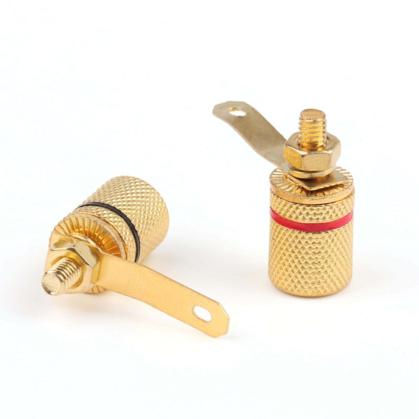 100 Pcs Gold Plated Speaker Amplifier Terminal Binding Posts - High-Quality Audio Connectors for Home Theater, Studio & DIY Speaker Projects