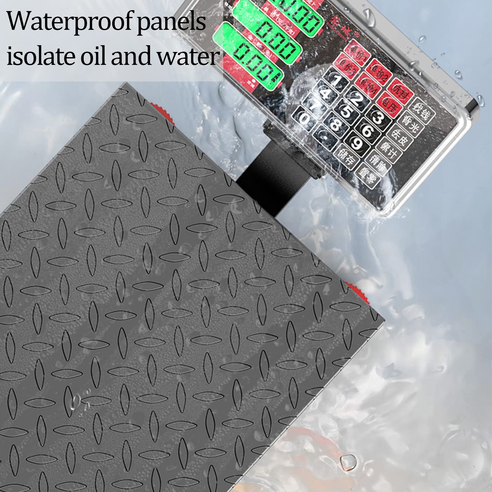 660lbs Digital Commercial Platform Scale - Stainless Steel Industrial Floor Scale with High-Definition LCD Display | LB/KG Units | Heavy Duty for Luggage, Packages & Postal Shipping | Perfect for Warehouses, Shipping Centers & Retail Stores